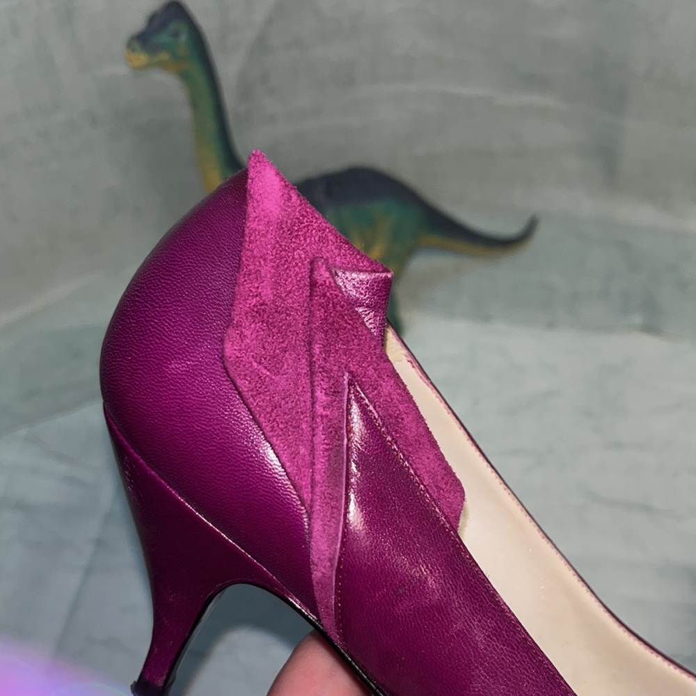 Proxy Michael G Abrams Co Purple Leather Vintage Heels | 7.5 B - Picture 12 of 16
